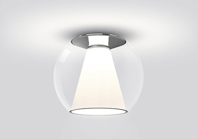 Serien Lighting Draft Ceiling XS LED-Deckenleuchte aus Glas und Aluminium in Silber, Transparent, Warmweiß 2700K, dimmbar - Bild 1