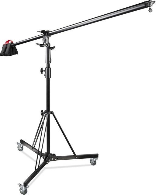 Walimex Pro Galgenstativ Rollstativ für Filmsets in Schwarz, Höhe: 140-450 cm - Bild 1