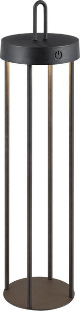 Just Light LED-Akku-Tischleuchte Anselm Schwarz, dimmbar, Höhe: 50,4 cm, Durchmesser: 12,8 cm - Bild 1