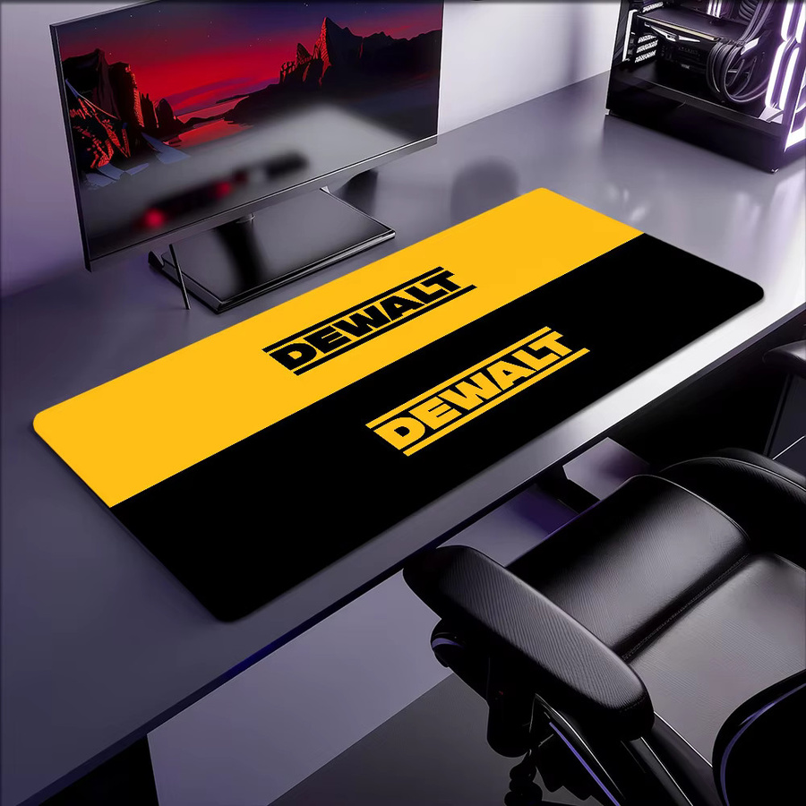 DEWALT Mauspad Lockedge in Gelb, rutschfeste Schreibunterlage für Gaming und Büro - Bild 2
