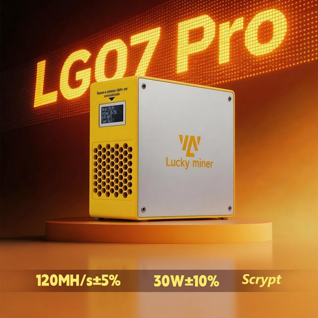 LuckyMiner LG07Pro Scrypt Crypto Miner für LTC und DOGE mit 120MH/s in Gelb - Bild 1