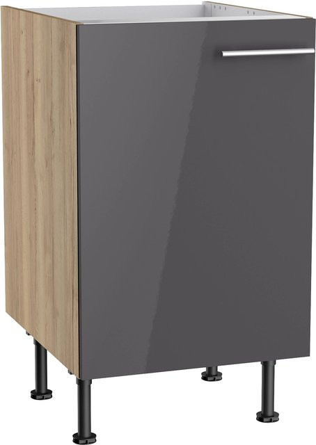 Optifit Küchen-Spülenunterschrank Jonte in Anthrazit und Wildeiche, B/T/H: 50 x 58,4 x 87 cm - Bild 1
