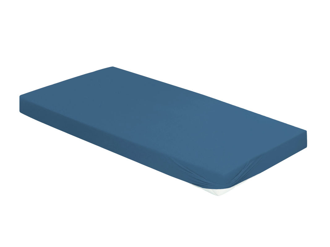 BIERBAUM Jersey Spannbetttuch 1002 in Blau, B/T: 100 x 200 cm - Bild 2