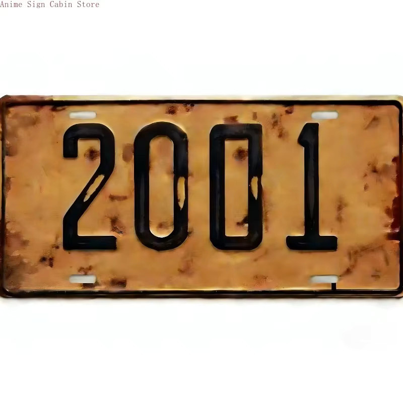 Potdemiel 2D-Aluminium-Nummernschild im Vintage-Stil 2000–2009, rechteckig, B/H: 30,0 x 15,0 cm - Bild 2