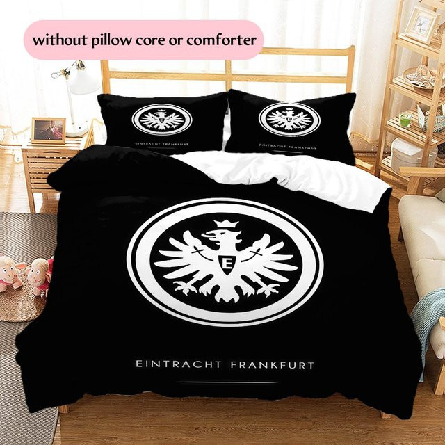 DayByDayLove Eintracht Frankfurt Bettwäsche-Set mit Muster, Schwarz, B/H: 250 x 220 cm - Bild 1