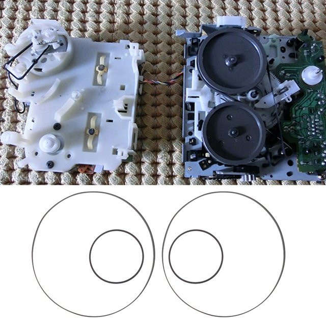 4er-Pack Gummiriemen-Reparatur-Set für Sony TC-WR535 TC-WR520 TC-WR565 in Schwarz - Bild 1