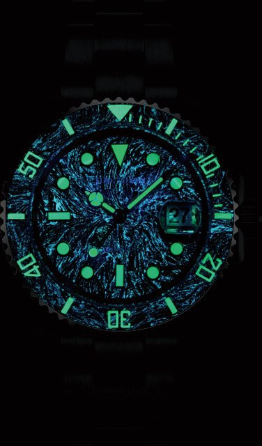 TIME TOKEN Taucheruhr, Automatik, Kohlefaser, 41 mm, Herren - Bild 1