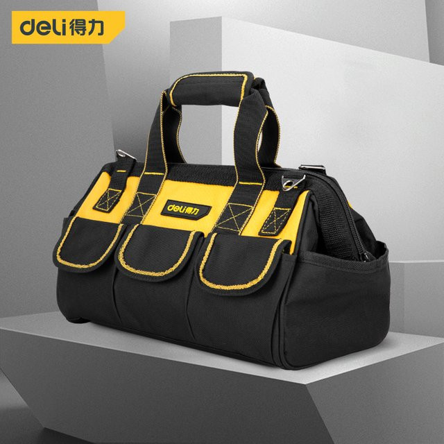 Deli Elektriker-Werkzeugtasche aus verschleißfestem Material für Holzbearbeitung und Reparaturen, B/T/H: 43,0 x 29,0 x 20,0 cm - Bild 1