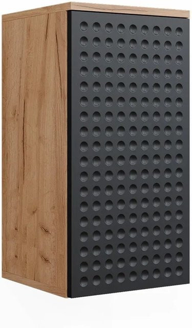 Vicco Badschrank Irma in Eiche und Anthrazit mit 2 Fächern, B/T/H: 59 x 30 x 24 cm - Bild 1