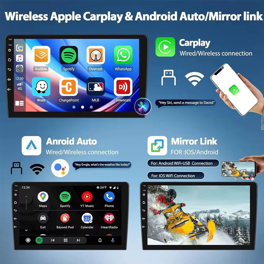 TIEYEZ Android 16 Infotainment System für Citroën Jumpy, Fiat Scudo, Opel Vivaro, Toyota Proace und Peugeot Traveller/Expert in Schwarz - Bild 2