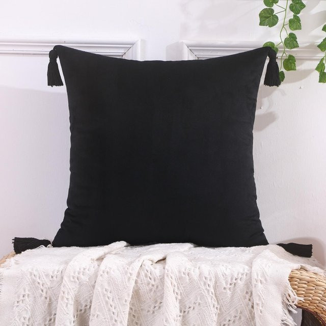 Miater Quasten-Kissenbezug in Grün für ästhetische Akzente im Wohnzimmer oder Schlafzimmer - Bild 1