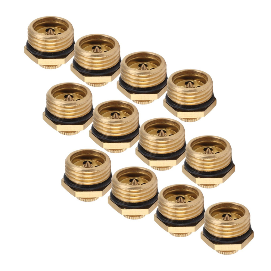 20 Stück verstellbare Messing-Sprühdüsen von TOMTOP JMS in Gold, 1/2 Zoll Zerstäuberdüsen zur Staubentfernung und Kühlung für den Rasen - Bild 3