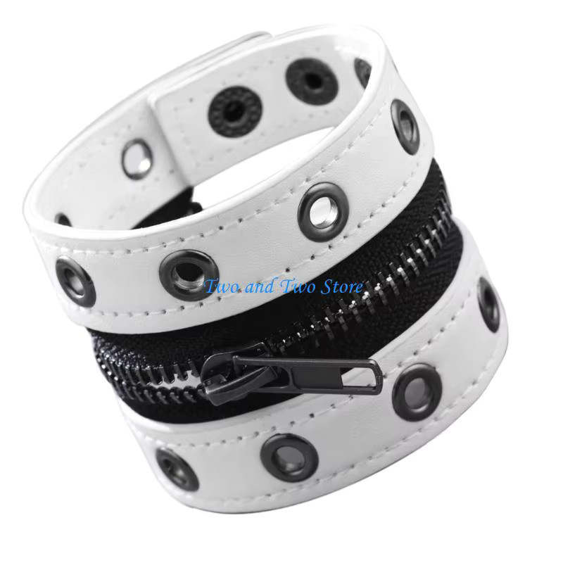 JAVRICK Armband Gothic, Nietkettenarmband, Kunstleder, Unisex - Bild 2