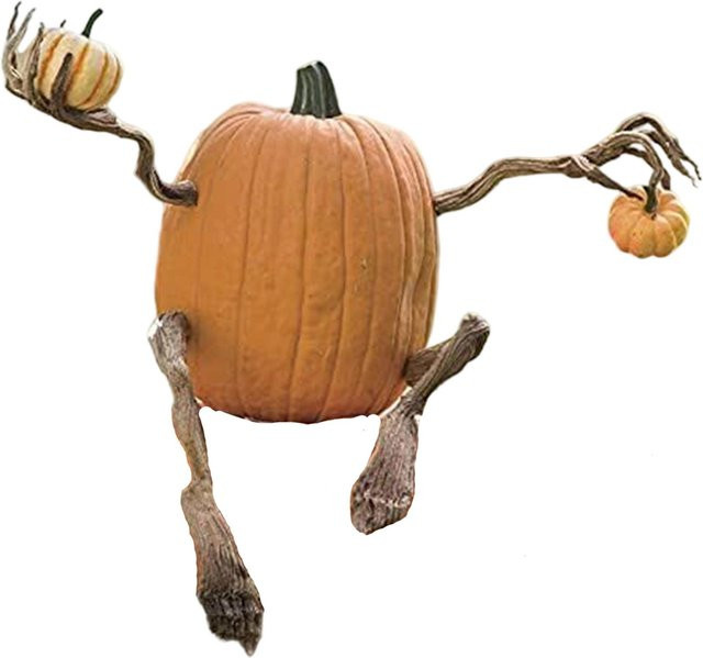 Hong Decor Halloween Thanksgiving Skulptur Arme und Beine in Orange aus Kunststoff für Tischdekoration - Bild 1