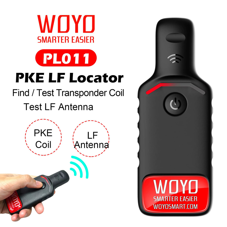 WOYO PL011 PKE LF Locator Transponder Key Coil Detector zur Inspektion von Automotive Keyless Entry Niederfrequenz-Antennen in Schwarz - Bild 1