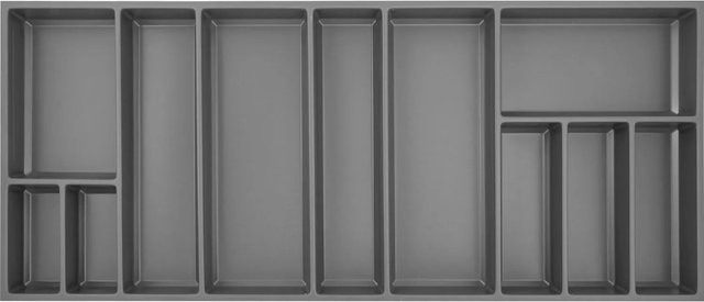 Agoform Besteckeinsatz Sky 550/120 Schubladeneinsatz aus Kunststoff in Schiefergrau, B: 55,0 cm, T: 52,3 cm, H: 5,3 cm - Bild 1