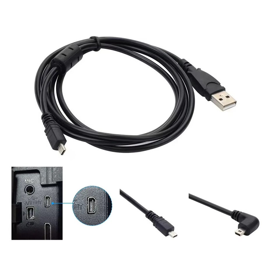 UXG USB auf Mini 8-poliges UC-E6 Digitalkamera-USB-Datenkabel in Schwarz für Nikon Coolpix Finepix JV100 JV110 JV160 JV170 Panasonic Olympus Sony - Bild 4