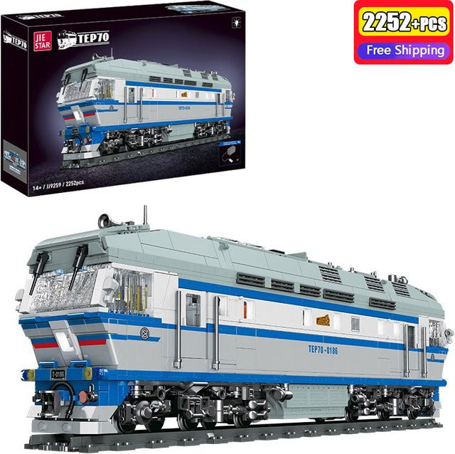 wishiot Eisenbahn-Bausatz TEP70 Lokomotivmodell, 2252 Teile, ab 14 Jahren - Bild 1