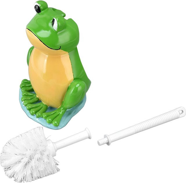 OutsideWorld Toilettenbürsten-Set in Froschform mit Halter, grün - Bild 1