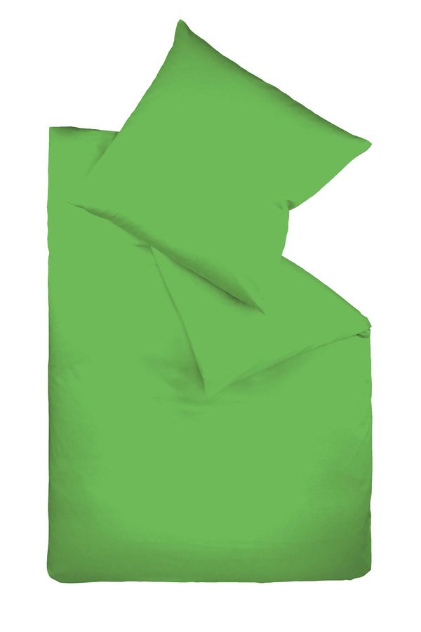 Fleuresse Bettwäsche aus Mako-Satin in Grün mit Reißverschluss, B/H: 240 x 220 cm - Bild 1