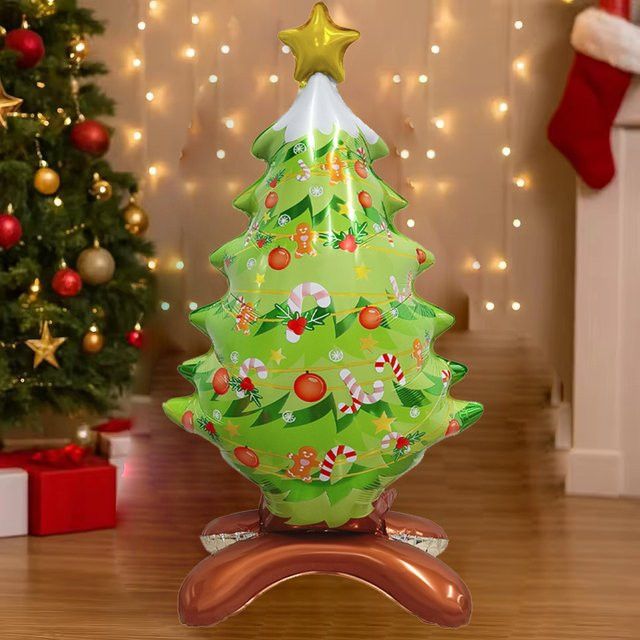 BALONAQ Weihnachts-Folienballon mit Motiv Weihnachtsmann, Schneemann oder Nussknacker, Multicolor, Höhe: 105 cm, Breite: 45 cm - Bild 1