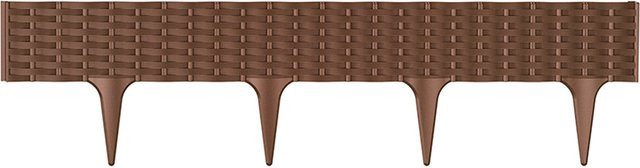 Powertec Garden Beetumrandung in Rattan Optik aus Kunststoff, Dunkelbraun, Länge: 390 cm - Bild 1