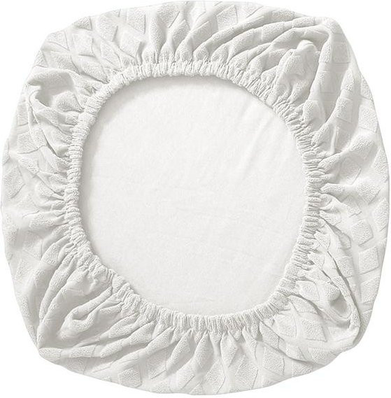 BRHUIXUE Elastischer Bürostuhlbezug aus Jacquard-Fleece in Weiß - Bild 1