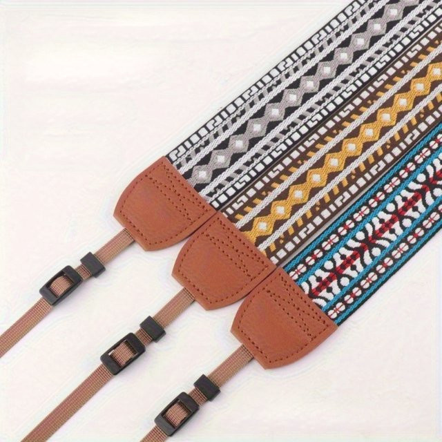 Multicolor Retro-Kamera-Lanyard im Ethno-Stil mit 5 cm Breite - Bild 1