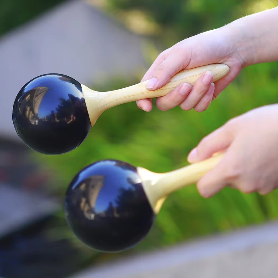 M MBAT Orff Percussion Sandhammer, 1 Paar, Maraca-Rasselball - Bild 2