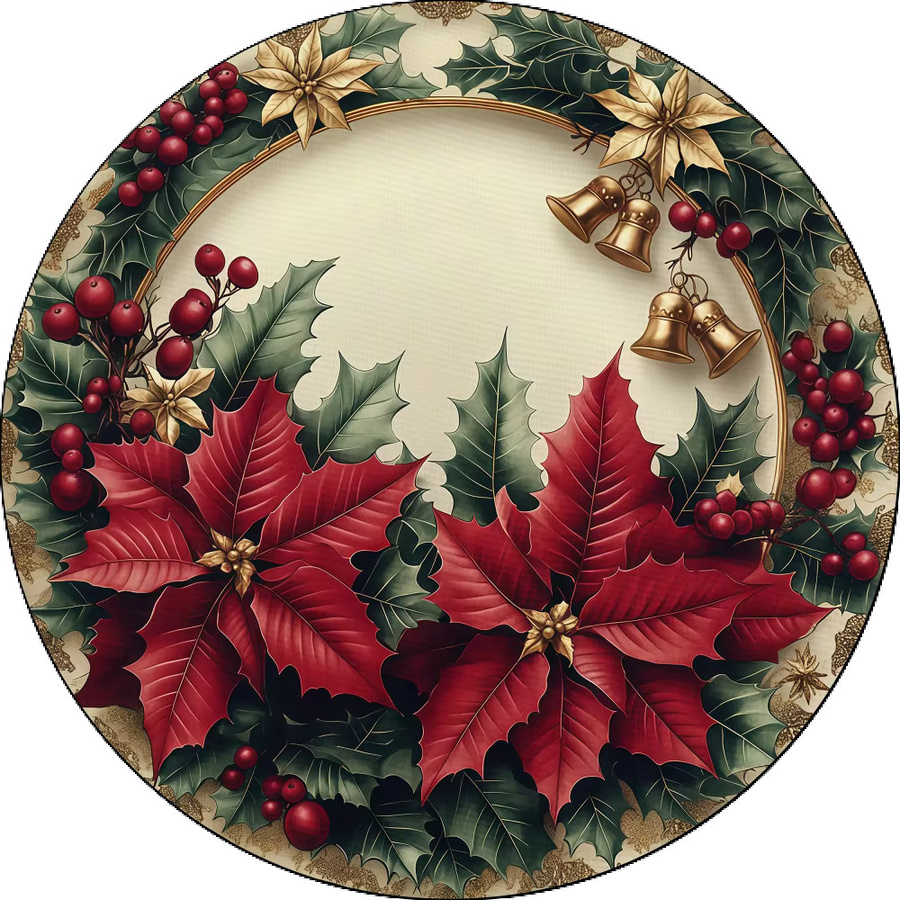 VIKAMA 4-teiliges Set weihnachtliche Tischsets in Rot, quadratisch mit floralem Design, wasserdicht und wärmeisolierend - Bild 5