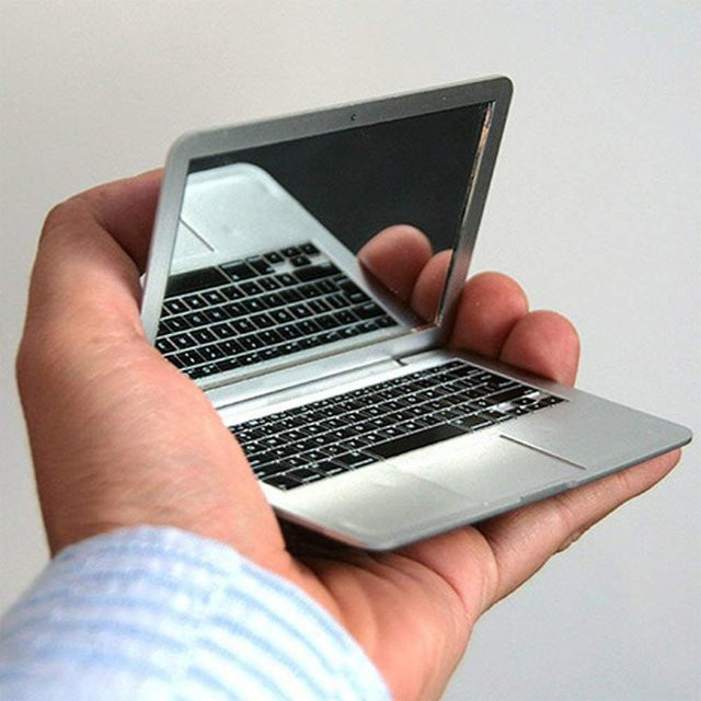 TOMTOP JMS Mini-Taschen-Laptop-Spiegel, Unisex - Bild 1