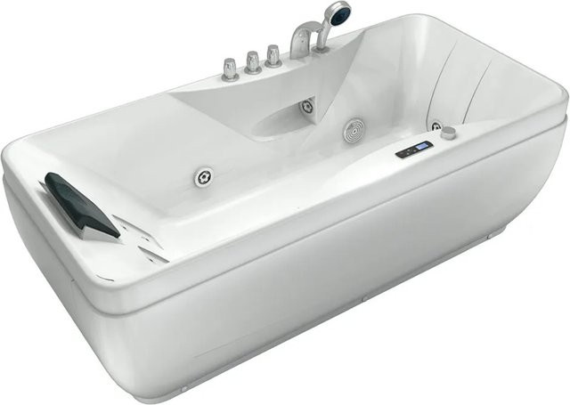 AcquaVapore Whirlpool Badewanne mit Farblicht in Weiß, B/T: 170 x 80 cm - Bild 1