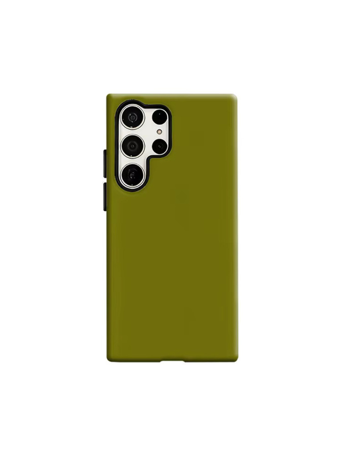 Stoßfeste Doppelschicht Handyhülle für Samsung Galaxy S25 Ultra, S24, S23 Ultra und S23 Plus in Olivgrün - Bild 5