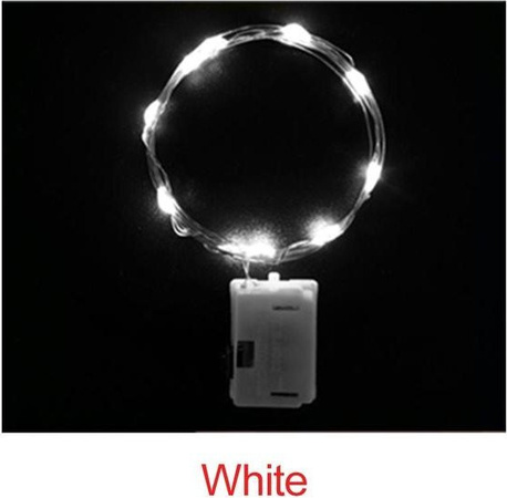 Yongkomo 10er Set wasserdichte Mini-LED-Lichterkette aus Kupfer mit 3 Modi, batteriebetrieben, warmweiß, 2m Länge