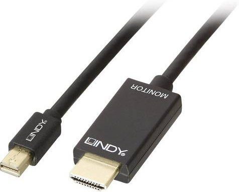 Lindy Mini-DisplayPort auf HDMI Adapterkabel Schwarz, Länge: 3,00 m - Bild 1