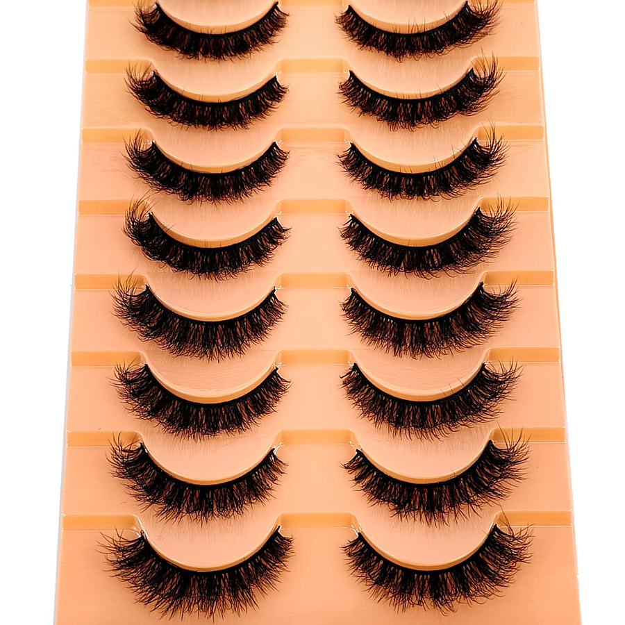 Hbzgtlad Faux Nerz Wimpern, Black, 10 Paare, Natürlich, Unisex - Bild 4