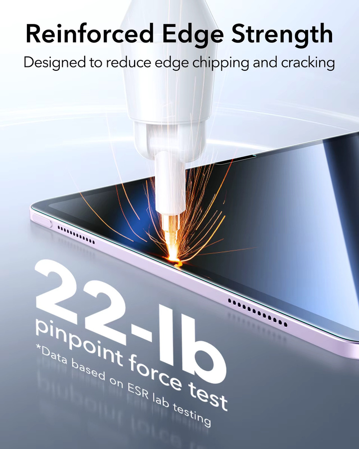 ESR 2er-Pack Displayschutzfolie aus gehärtetem Glas für iPad Pro 11 und 13 Zoll (2024/2025), HD Air, transparent - Bild 5