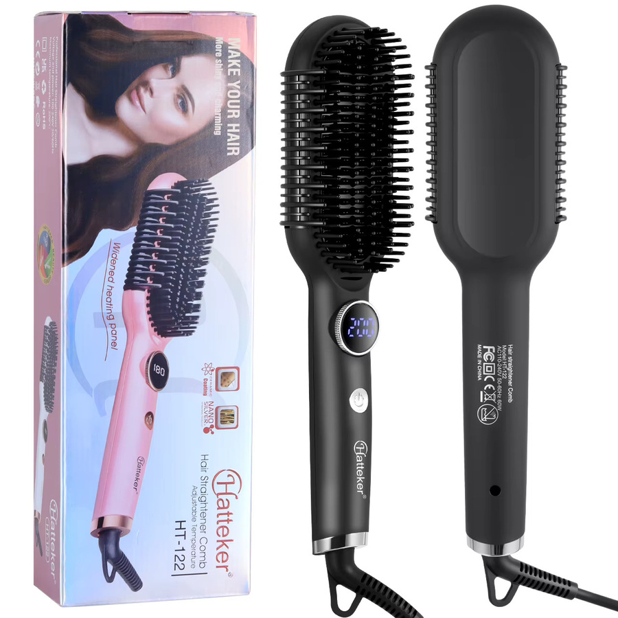 Hatteker Haarglätter-Bürste, Schwarz, Unisex - Bild 2