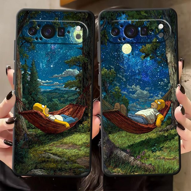 Simpsons Cartoon Handyhülle für Google Pixel 8a 7a 9a 6 7 8 Pro 10 9 Pro XL 6a in Multicolour - Bild 1
