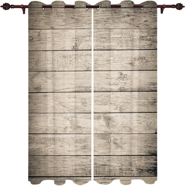 Super Six Vorhang im Retro-Stil aus Polyester, Beige, B: 135 cm, H: 245 cm - Bild 1
