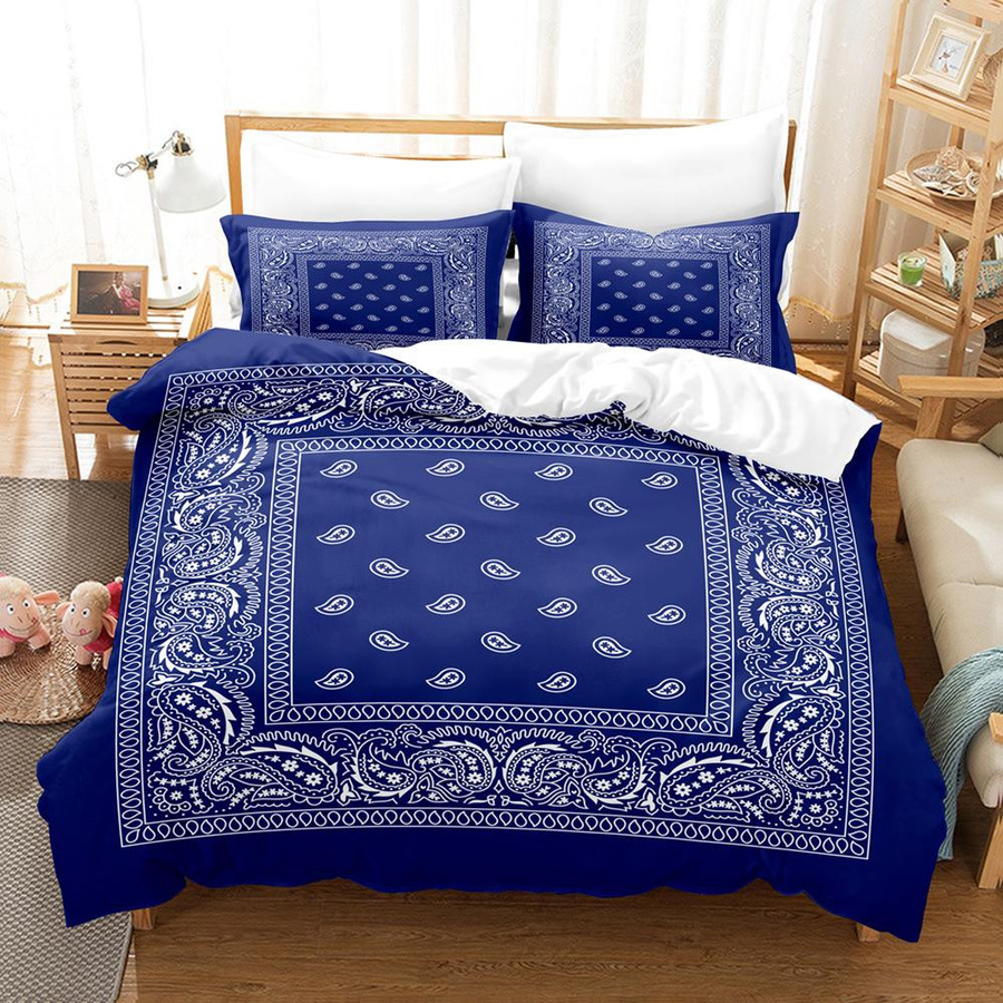 Bettwäsche-Set Your Warm Home mit Paisley-Muster in Blau, 3-teilig aus Mikrofaser, B/H: 140 x 210 cm - Bild 2
