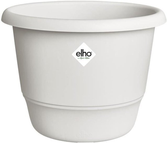 ELHO Blumentopf Amiga Rund 25 in Weiß für den Außenbereich, Durchmesser: 24,5 cm, Höhe: 18 cm - Bild 1