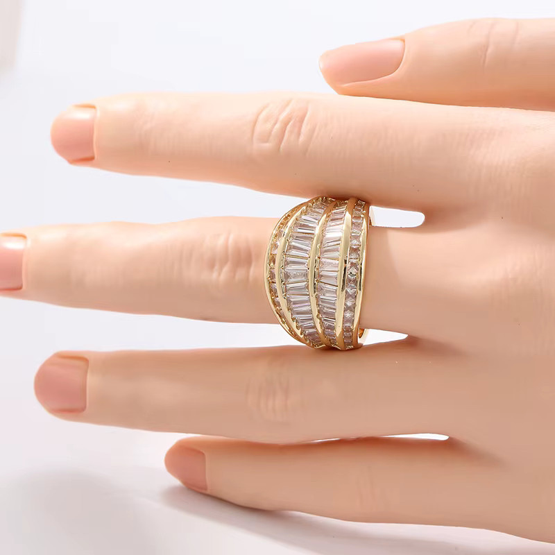 YoYo Ehering Gold, Zirkonia, Damen - Bild 2