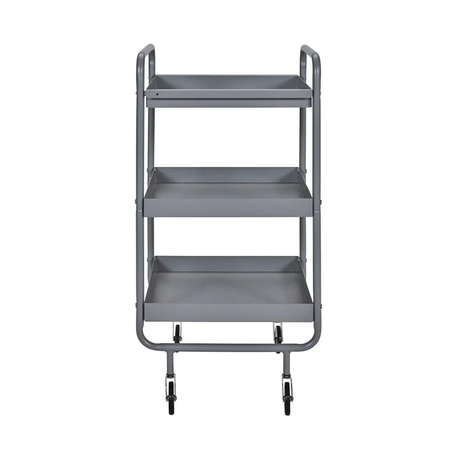 House Doctor Trolleytisch aus Metall in Grau mit Rollen, modern und rechteckig, Höhe: 42 cm - Bild 1
