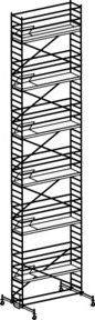 Hymer Fahrgerüst aus Aluminium mit Fahrtraversen in Schwarz, B/T: 295 x 80 cm, Reichweite: 13,60 m - Bild 1