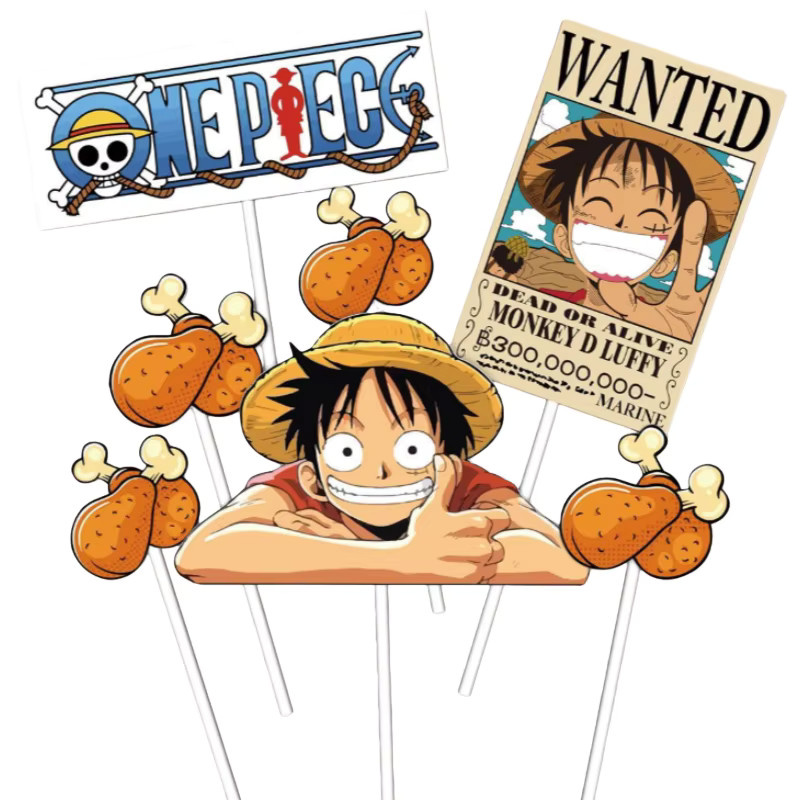 Bandai One Piece Luffy Tortendekorations-Set, 7-teiliges Set - Bild 2