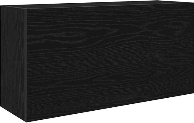 vidaXL Bad-Wandschrank Schwarz aus Holzwerkstoff B/T/H: 80 x 25 x 40 cm - Bild 1