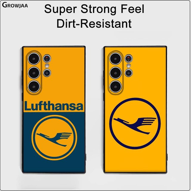 Lufthansa German Airlines Handyhülle Frosted Soft Cover für Samsung Galaxy S25 S24 S23 S22 S21 S20 Ultra Plus in Multicolour - Bild 1