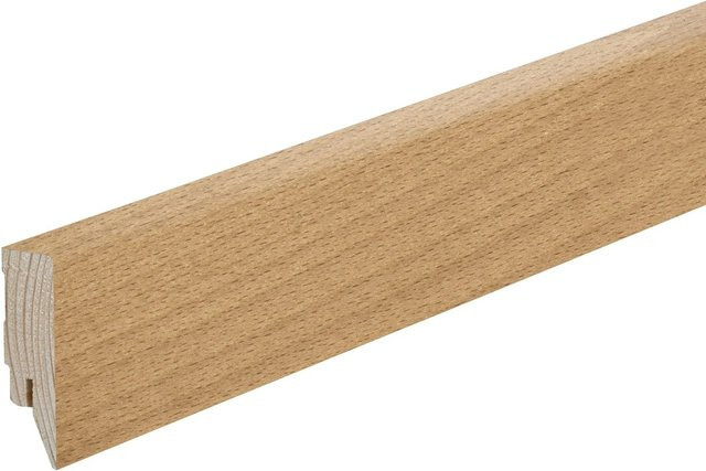 Kosche Sockelleiste Topline aus Nadelholz mit Clipfräsung in Buche, Farbe: Braun, B/H/T: 240 x 5,8 x 1,6 cm - Bild 1