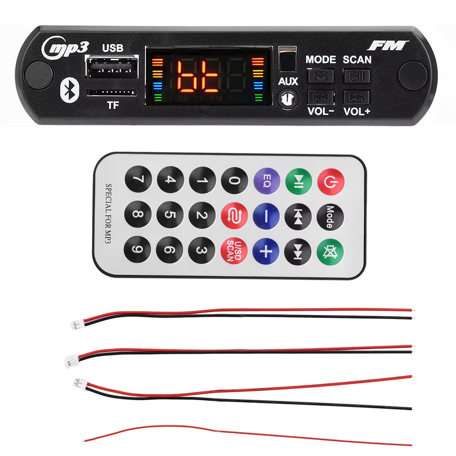 diymore Bluetooth 5.0 Verstärker MP3-Player Decoder Board mit 50W Leistung, USB, TF, FM Radio und Anruffunktion für Car Audio und Lautsprecher - Bild 4